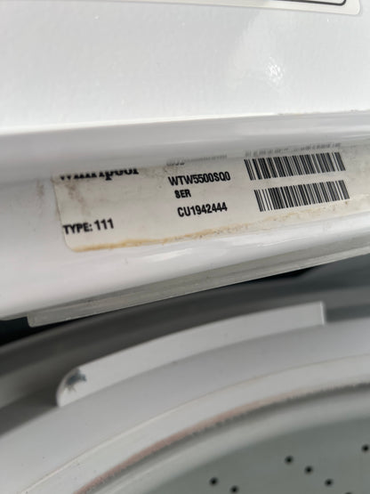 Whirlpool Top Load Washer In White, WTW5500SQ0, 444316