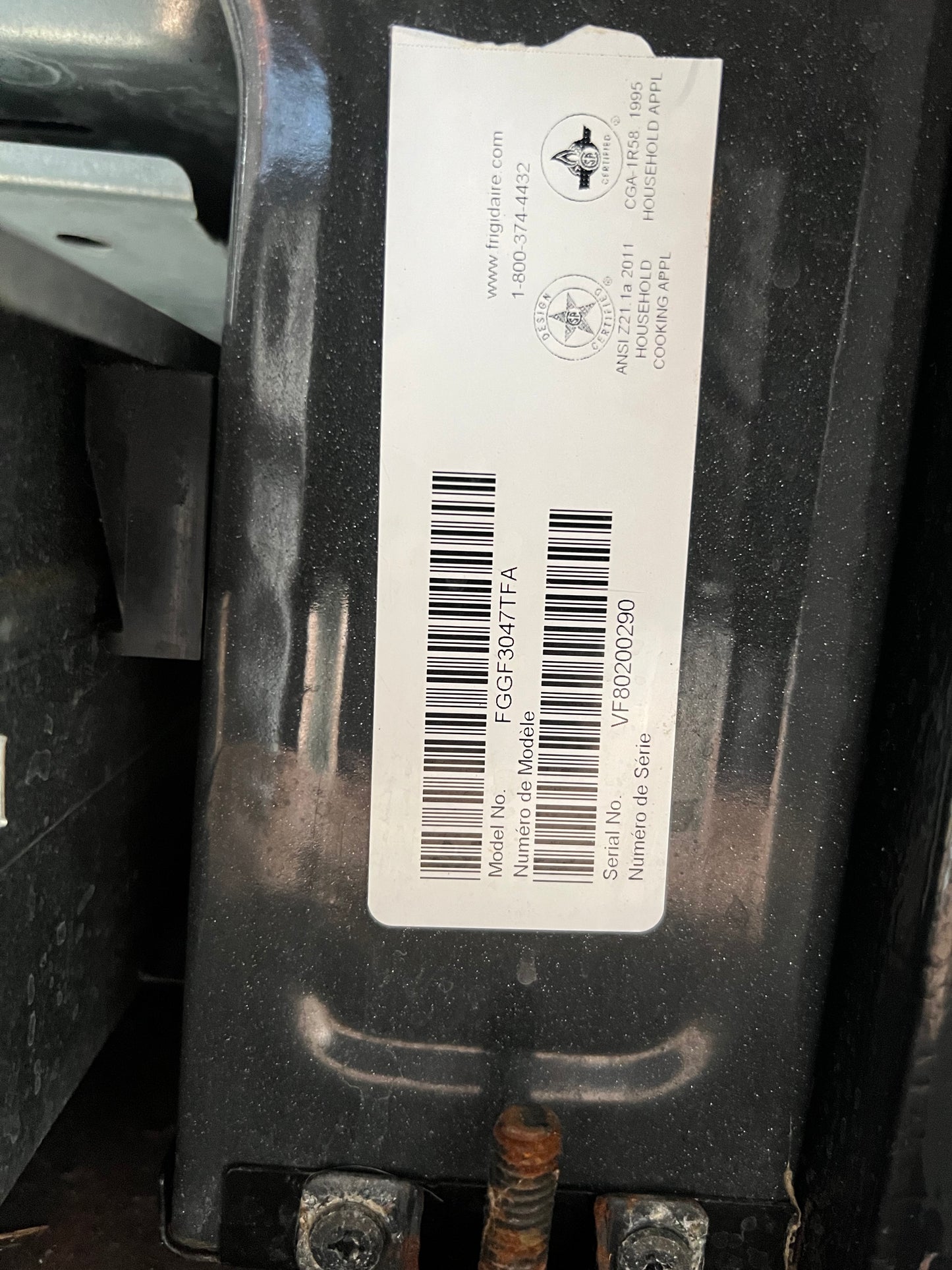 30 Inch Frigidaire 5 Burner Gas Range In Stainless Steel, FGGF3047TFA, 444318