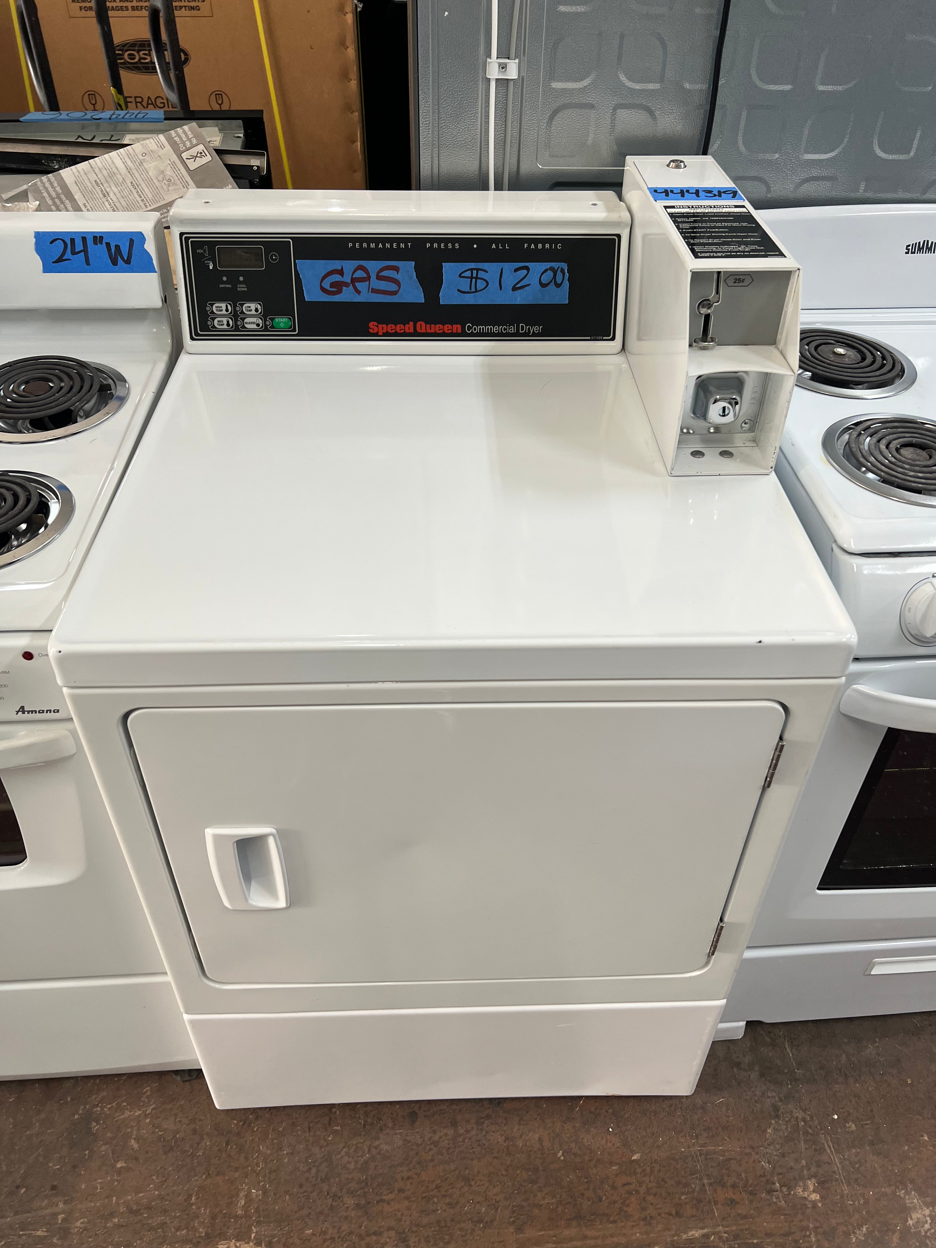 Speed Queen Commercial Gas Dryer With Coin Box In White, 444319 – SAN ...