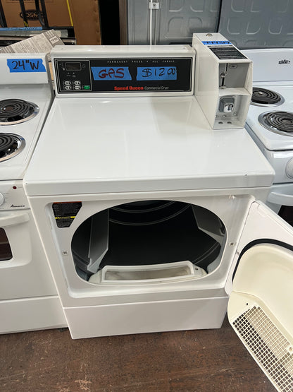Speed Queen Commercial Gas Dryer With Coin Box In White, 444319