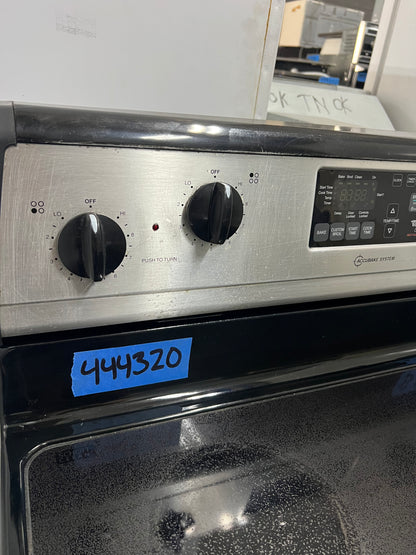 30 Whirlpool Electric Glass Top Range In Stainless Steel, RF368LXPS 1, 444320