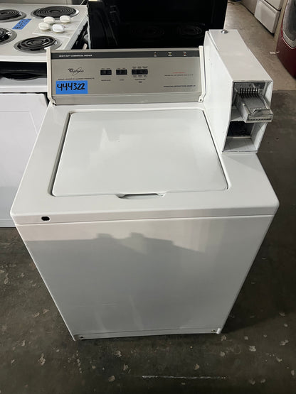 Whirlpool Commercial Top Load Washer In White With Coin Box In White, CAM2762KQ0, 444322