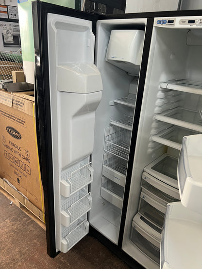 GE 36 Side By Side Counter Depth Refrigerator In Black, PCF23NGTA BB, 444323
