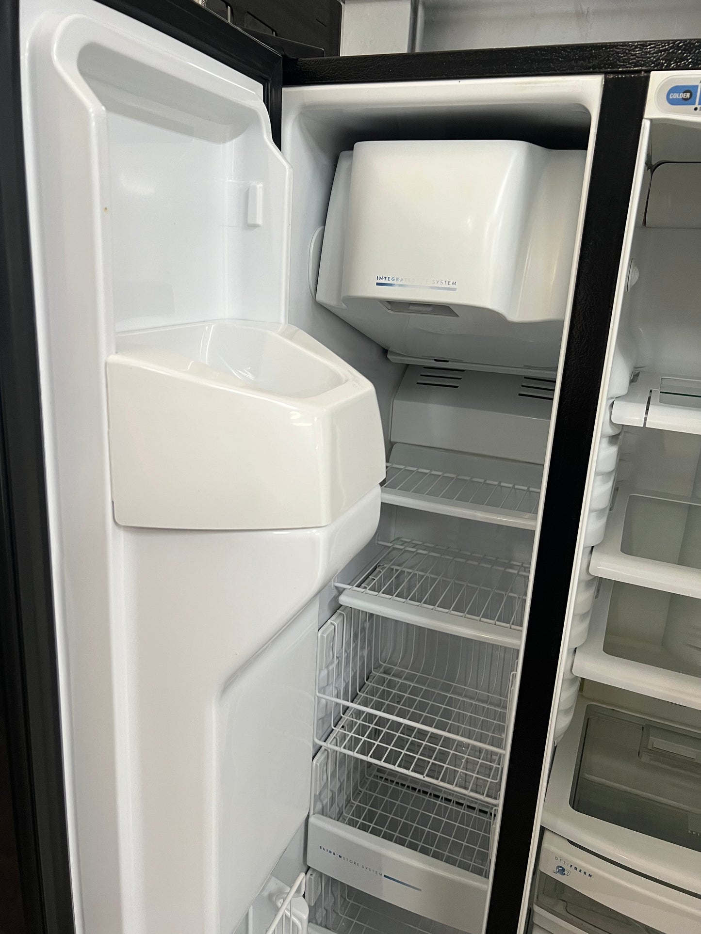 GE 36 Side By Side Counter Depth Refrigerator In Black, PCF23NGTA BB, 444323