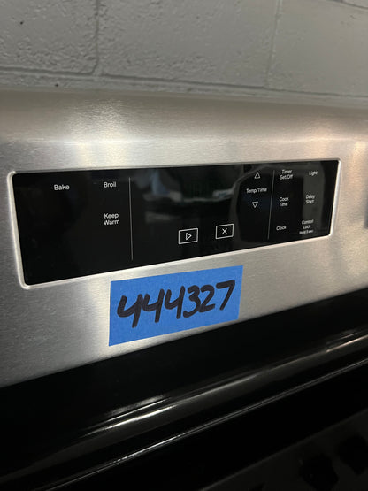 30 Whirlpool 5.3 Cu.Ft Electric Glass Top Range In Stainless Steel, WFE320M0JS4, 444327