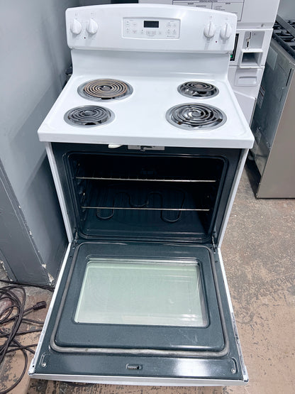 GE Electric Range 240V 30 inch 4 Burner , Oven , White , JB258DM2WW , 373824