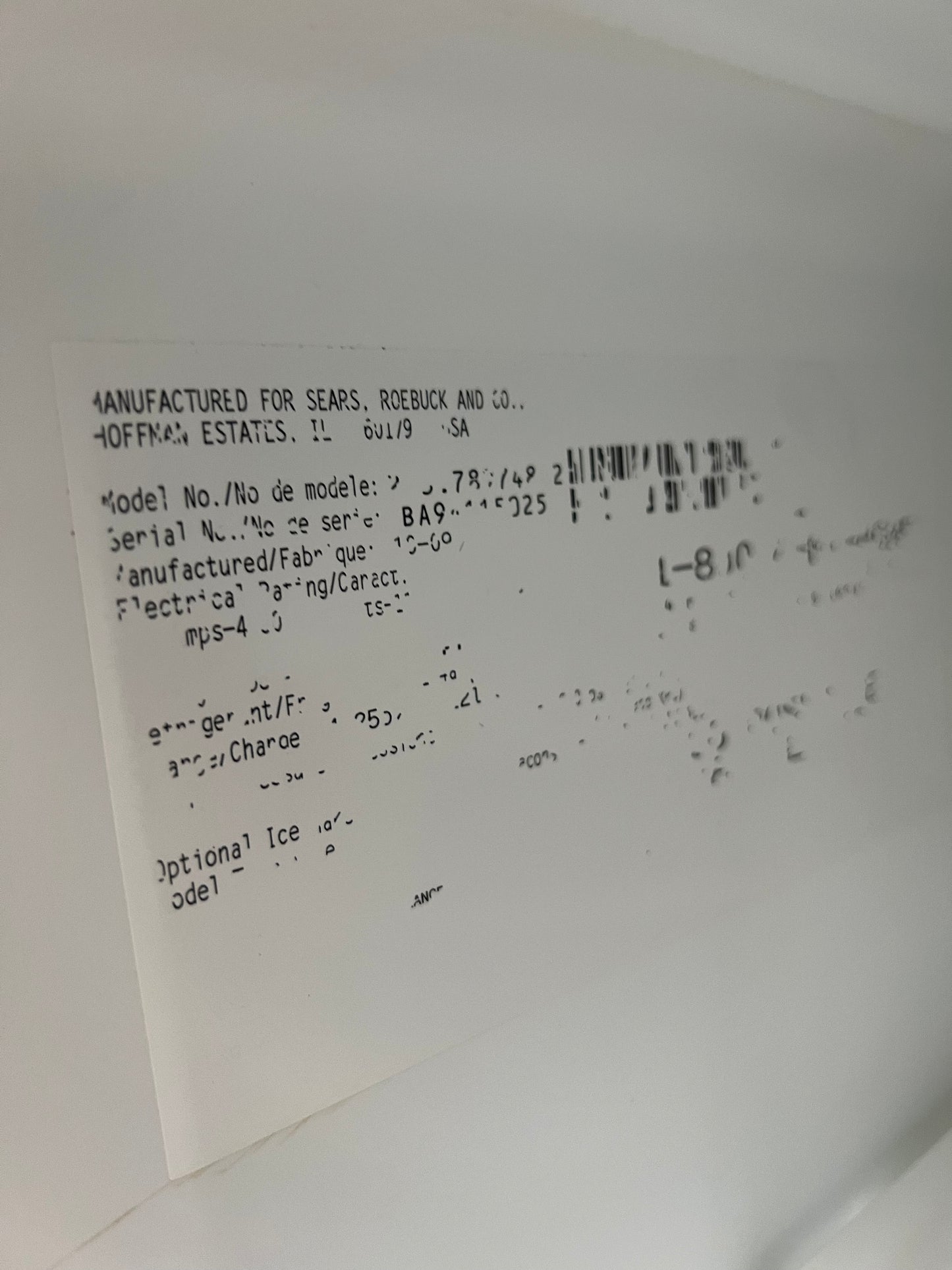 Kenmore 30 Full Size Top Freezer Refrigerator In Off White, 444330