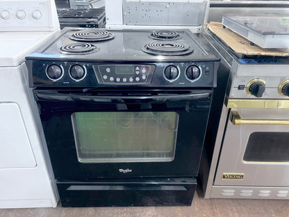 Whirlpool  30 inch Black Slide in Electric Range 4 Coil Burner Coil Elements , Self-Clean Oven,444380