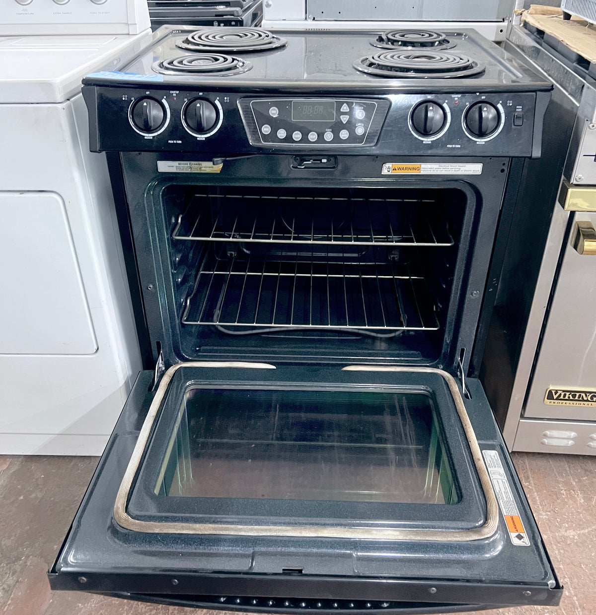Whirlpool  30 inch Black Slide in Electric Range 4 Coil Burner Coil Elements , Self-Clean Oven,444380
