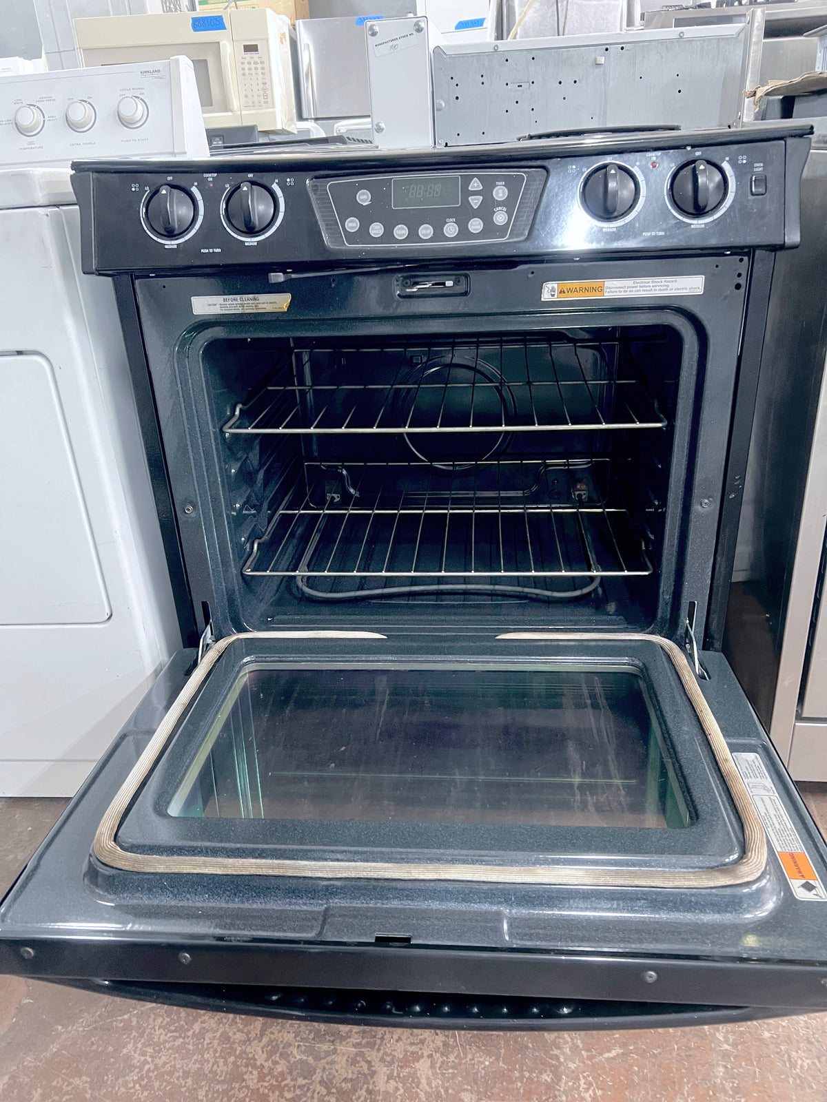 Whirlpool  30 inch Black Slide in Electric Range 4 Coil Burner Coil Elements , Self-Clean Oven,444380