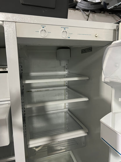 Whirlpool 36 Side By Side Full Depth Refrigerator In Off White With Ice Maker, SS25AEXHW01, 444332