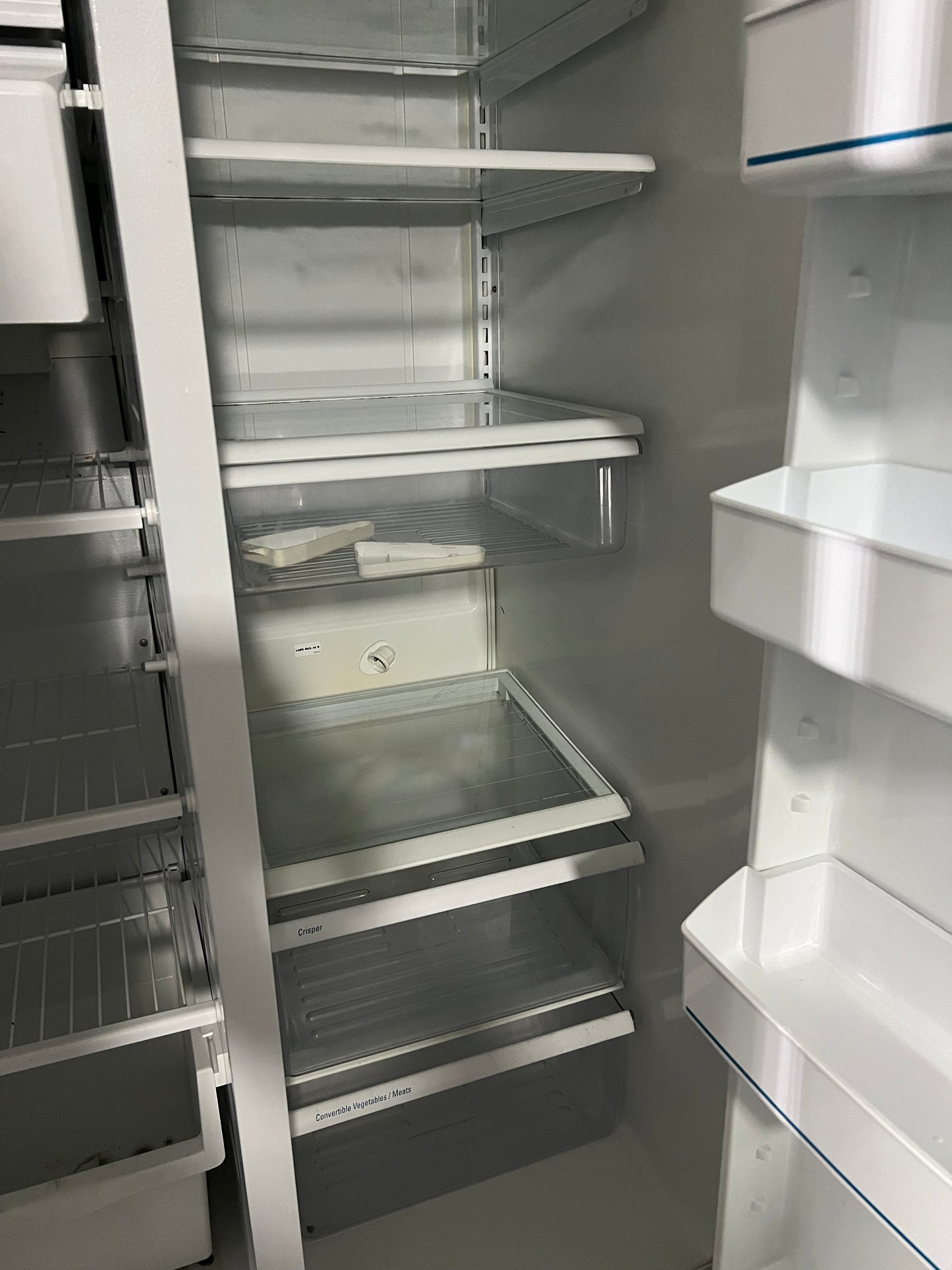 Whirlpool 36 Side By Side Full Depth Refrigerator In Off White With Ice Maker, SS25AEXHW01, 444332