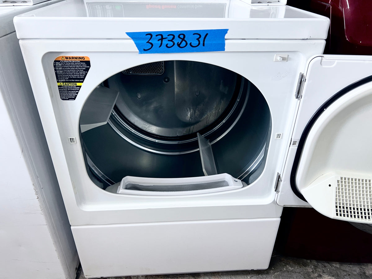 Speed Queen Commercial Coin Operated Dryer Front Load Electric 240V , Coin Drop , White , 373831