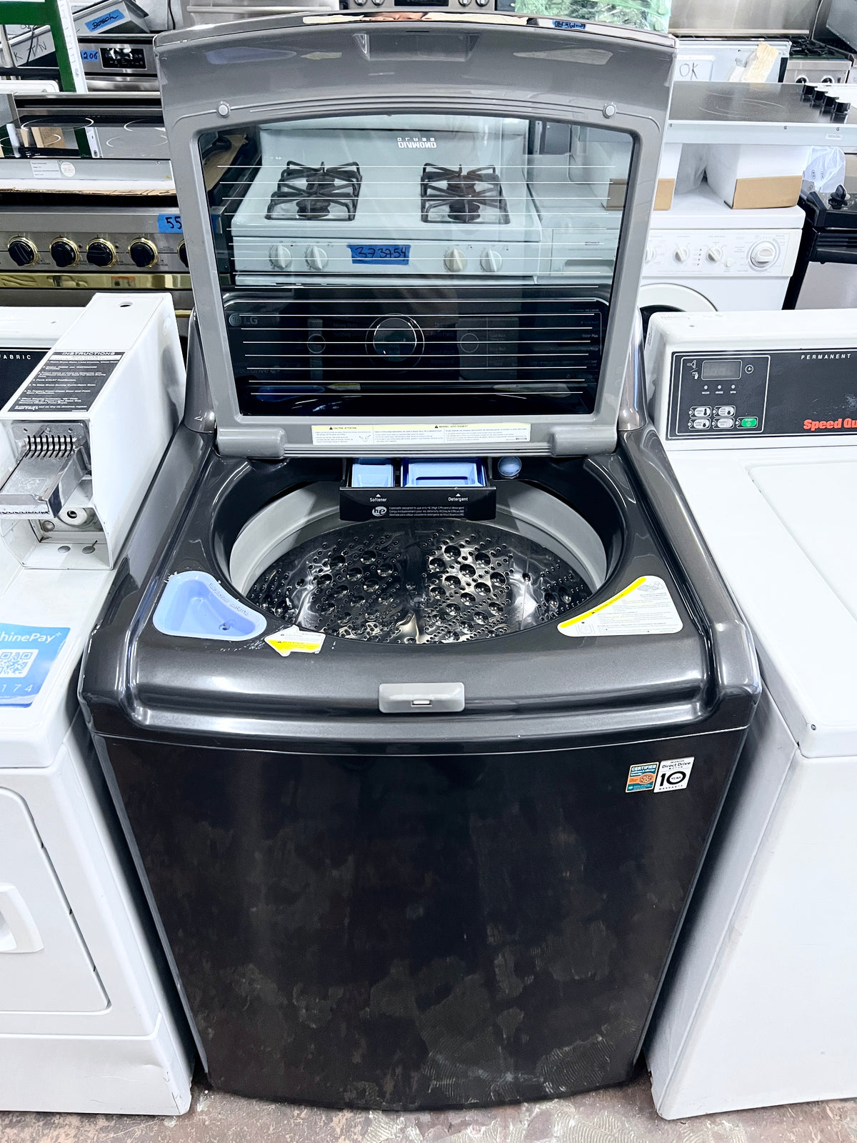LG Washer Top Load 5.5 CU Ft Turbo Wash 3D , Asthma & Allergy Friendly AAFA , Extra Water Option for Bulky Items ,