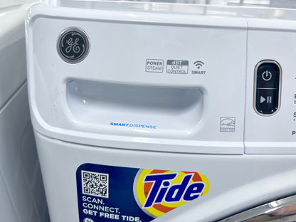 GE GFW650SSNWW 28 Inch Front Load Smart Washer 4.8 Cu. Ft., OdorBlock, Microban, SmartDispense, PowerSteam, 12 Cycles, 9 Options, Sanitize + Allergen, UltraFresh, ADA, ENERGY STAR, 373836