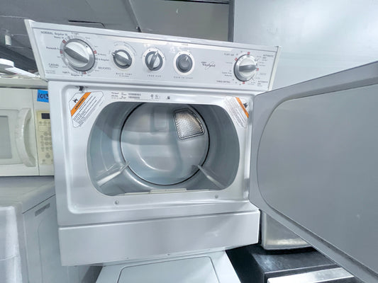 27 inch Whirlpool Laundry Center Stackable Washer and Dryer Electric 240V , White , WET3300SQ1 , 373840