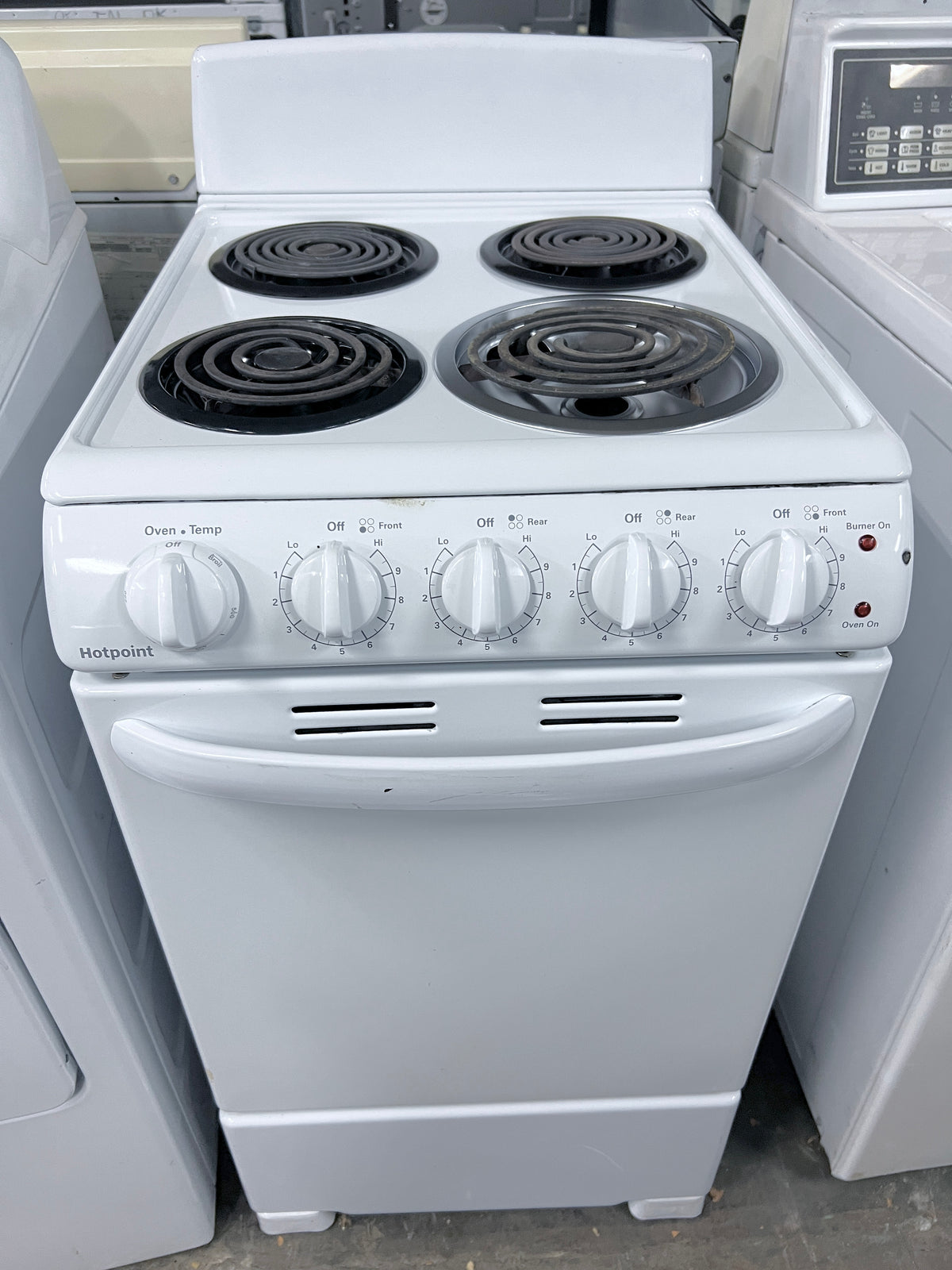 Hotpoint Electric Range Hotpoint Range 4 Burner Coil Element , Oven , White , 20 Inch 444496