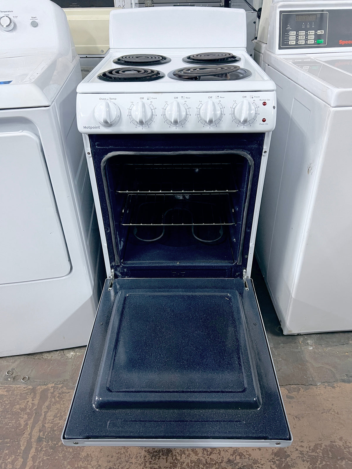 Hotpoint Electric Range Hotpoint Range 4 Burner Coil Element , Oven , White , 20 Inch 444496