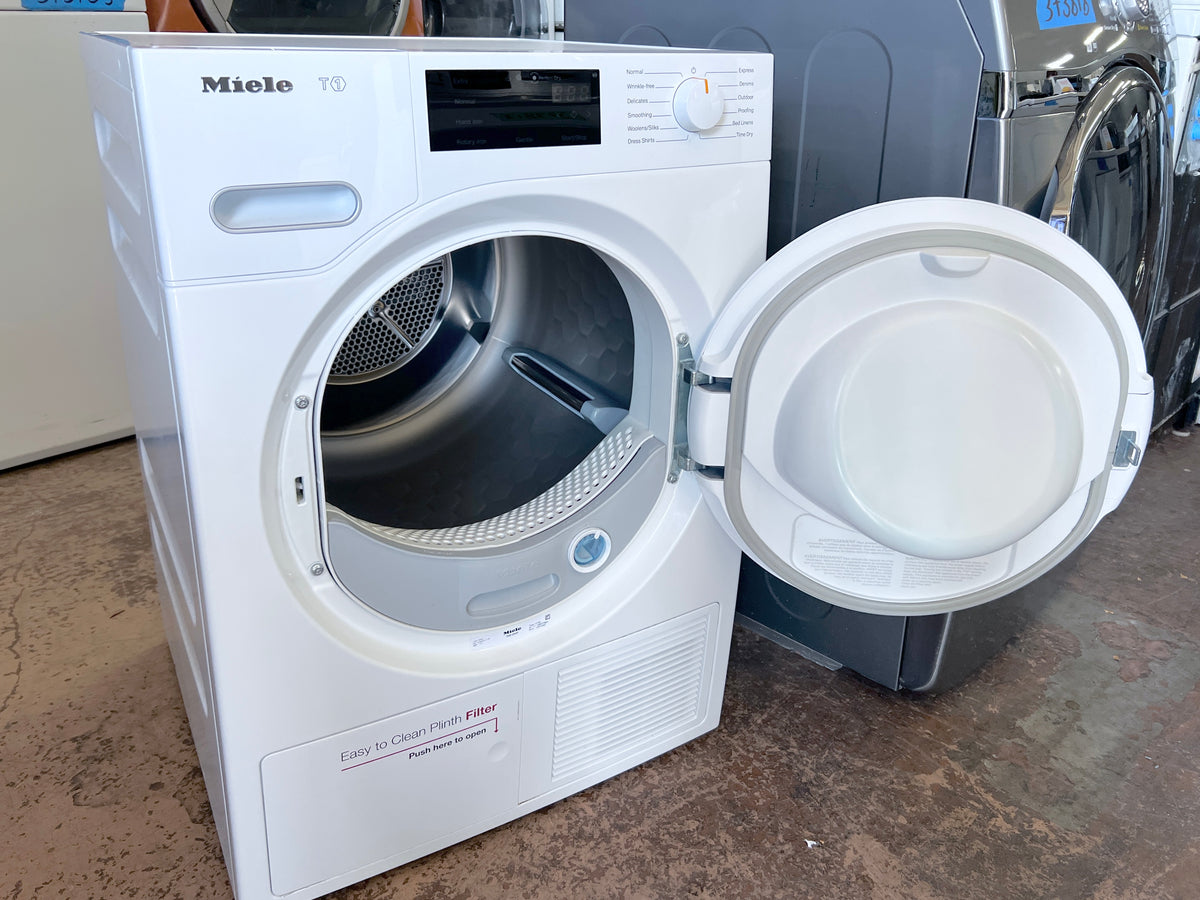 Miele Classic T1 Series  TWB120WP 24 Inch Electric Dryer 120V , 4.1 Cu. Ft., Heat Pump Dryer, PerfectDry, FragranceDos, 12 Drying Programs, DirectSensor, EcoDry Technology, Energy Star Rated , 373844