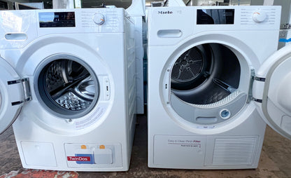Miele TWB120WP , WWH860 24 Inch Front Load 120V Washer and Dryer Set , 373846 and  373844