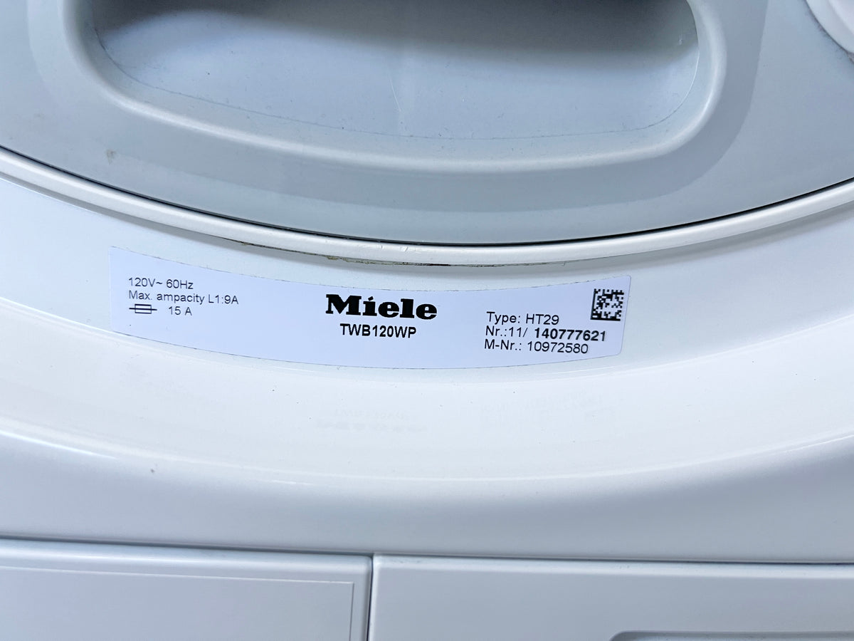 Miele TWB120WP , WWH860 24 Inch Front Load 120V Washer and Dryer Set , 373846 and  373844