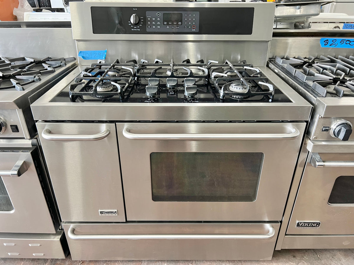 40 Inch Kenmore Elite Dual Fuel Gas Range 220V Oven , Stainless  display picture 1
