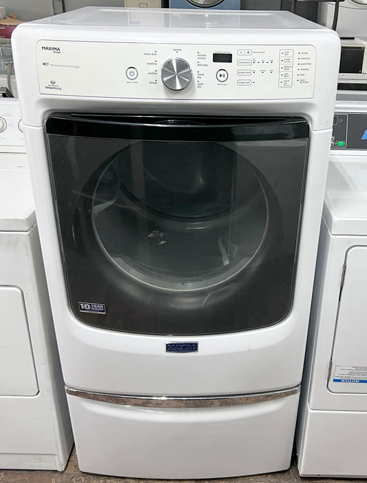 Maytag Front Load Gas Dryer with Pedestal , White, MGD5100DW ,  373848