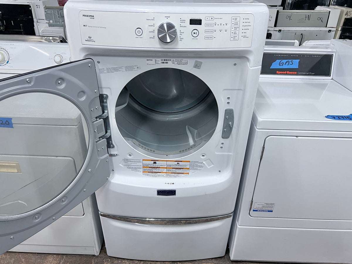 Maytag Front Load Gas Dryer with Pedestal , White, MGD5100DW ,  373848