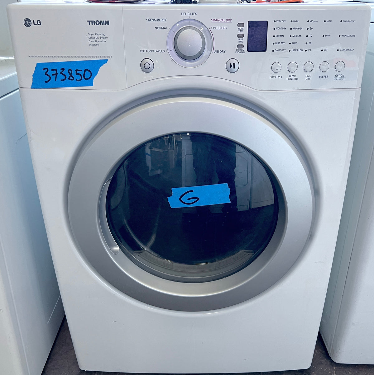 LG  DLG2526W 27 Inch Front Load Gas Dryer Machine 7.0 cu. ft., HE,  White , 373850