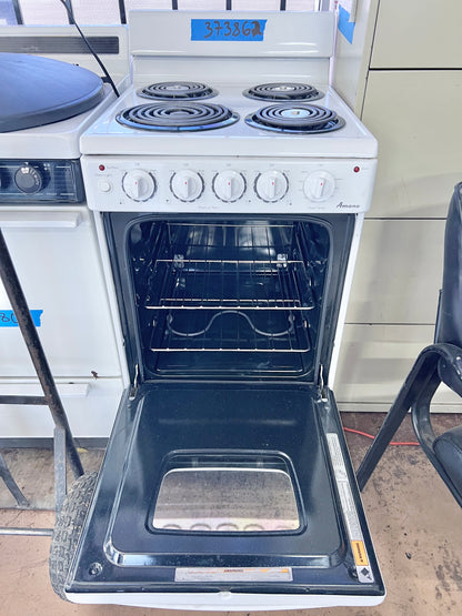 20 Inch Amana Electric Range , 4 Burner , Oven , White , 373862