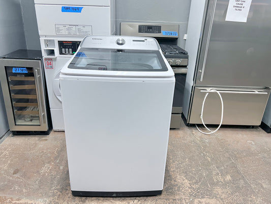 Samsung  WA54R7200AV 28 Inch Top Load Washer 5.4 Cu. Ft. Capacity, Active WaterJet, Deep Fill, Smart Care, , Energy Star , White  , 373863
