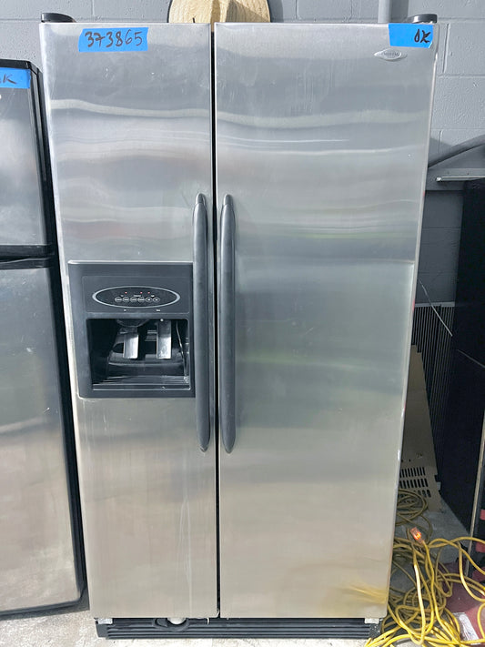 36 Inch Maytag Side By Side Stainless Steel Refrigerator , Water Ice Dispenser , 25 Cu Ft , MSD2542VES00, 373865