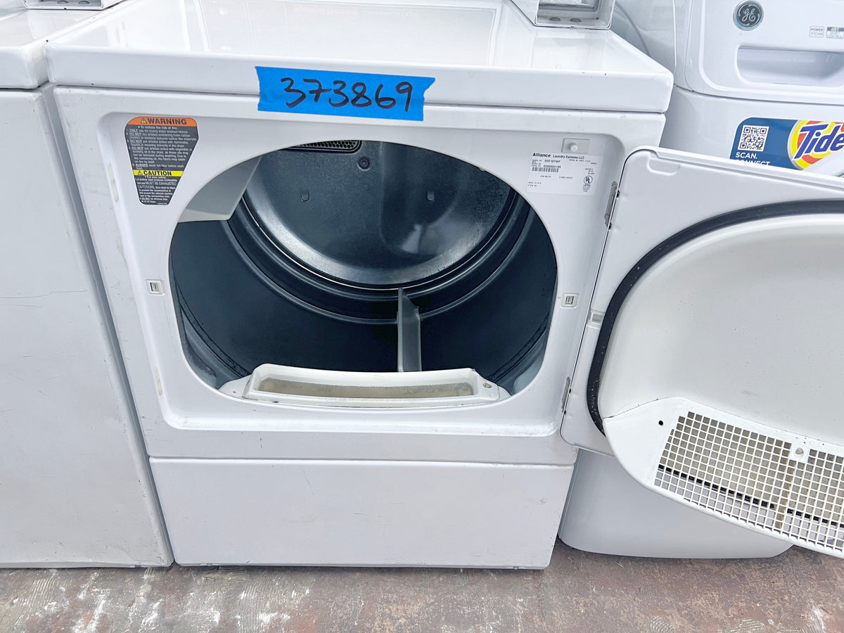 Speed Queen Commercial Coin operated Front Load Electric Dryer 240V White , Coin Slot , SDE107WF , 373869
