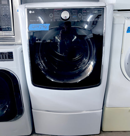29 Inch LG DLEX9000W 9.0 cu. ft. Electric Dryer TurboSteam, Front Load , Smart ThinQ Wi-Fi, SmartDiagnosis, Wrinkle Care, Sensor Dry, 14 Dry Cycles and 5 Temperature Selections, White  444276
