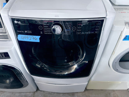 29 Inch LG DLEX9000W 9.0 cu. ft. Electric Dryer TurboSteam, Front Load , Smart ThinQ Wi-Fi, SmartDiagnosis, Wrinkle Care, Sensor Dry, 14 Dry Cycles and 5 Temperature Selections, White  444276