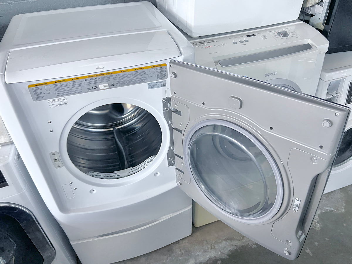 29 Inch LG DLEX9000W 9.0 cu. ft. Electric Dryer TurboSteam, Front Load , Smart ThinQ Wi-Fi, SmartDiagnosis, Wrinkle Care, Sensor Dry, 14 Dry Cycles and 5 Temperature Selections, White  444276