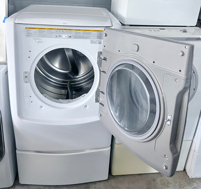 29 Inch LG DLEX9000W 9.0 cu. ft. Electric Dryer TurboSteam, Front Load , Smart ThinQ Wi-Fi, SmartDiagnosis, Wrinkle Care, Sensor Dry, 14 Dry Cycles and 5 Temperature Selections, White  444276