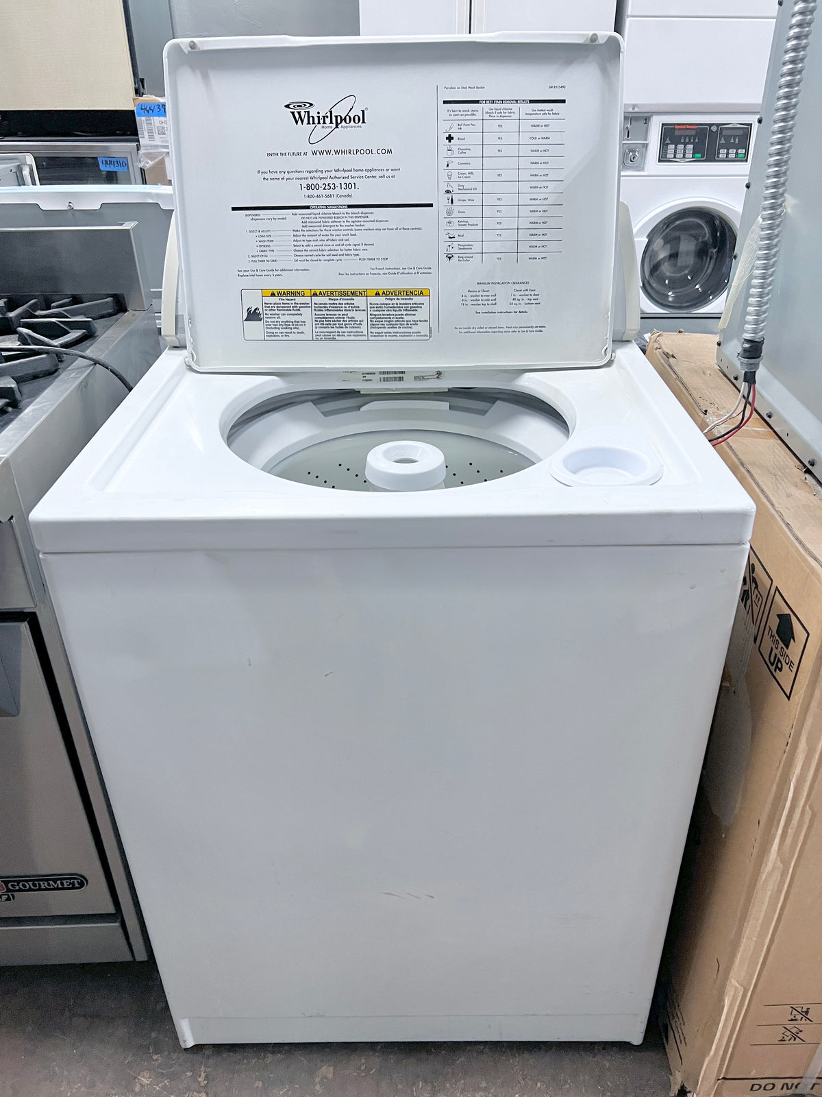 27 Inch Whirlpool Top Load Washer Machine , Heavy Duty , Agitator , Transmission , White . WTW5530SQ0 , 373874