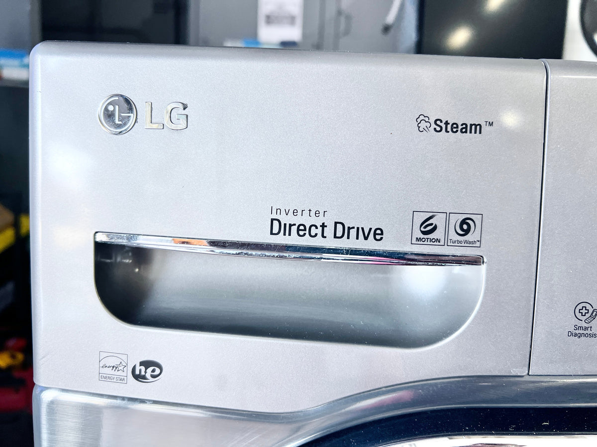 LG TurboWash Series  WM4270HVA 27 Inch 4.5 cu. ft. Front Load Washer 1,300 RPM, Steam, TurboWash, Allergiene, LG Twin Wash Compatibility, Sense Clean, LoDecibel Quiet Operation, NeveRust Stainless Steel Drum Energy Star rated ,: Graphite Steel , 373877