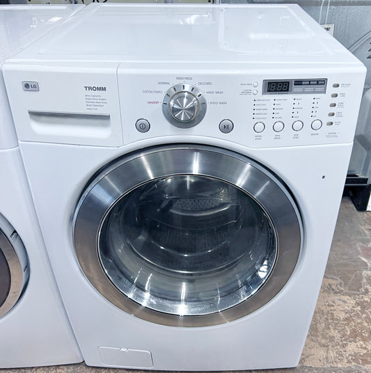 27 Inch LG WM2277HW01 Front Load Washer Machine , High Efficient , Energy Star Rated , White , 373878