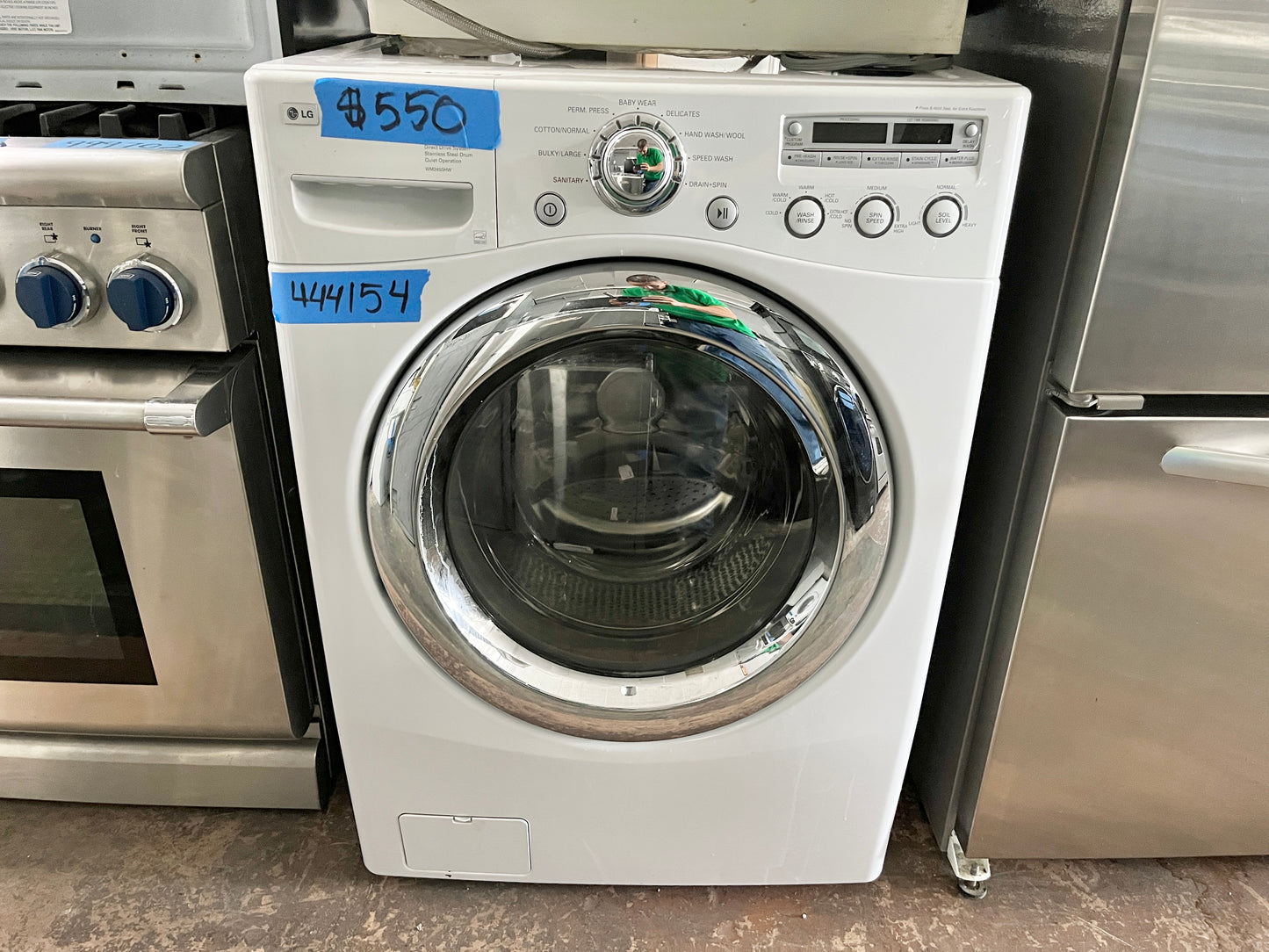 LG Front Load Washer WM2455HW Energy Star, White, Used , 444154