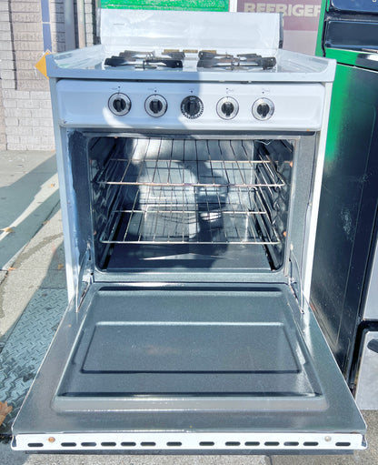 24 Inch Hotpoint Range Natural Gas , 4 Burner , Oven , White , 373883