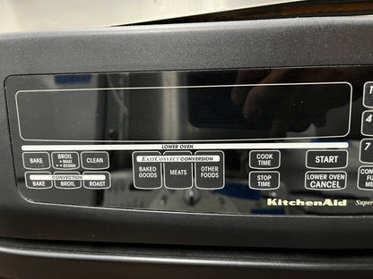 Kitchenaid Superba 27 Inch Microwave and Oven Combo, Black, Used , KEMS377GBL0, 888788