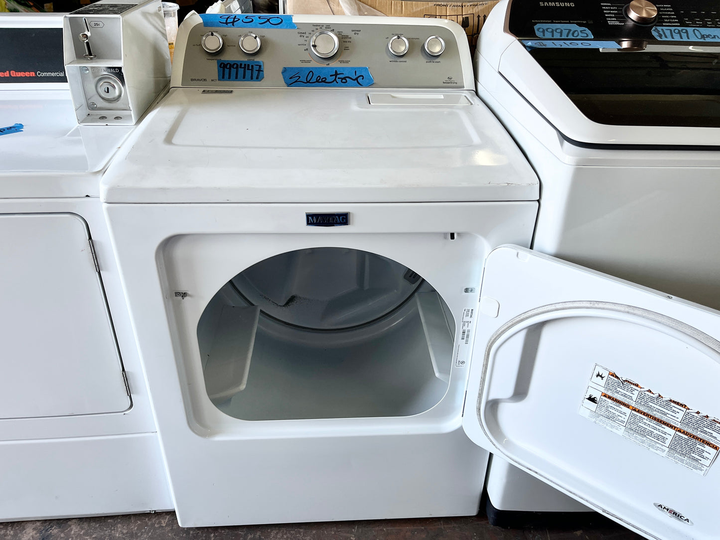 Maytag Electric Front Load Dryer , White , Used , MEDX655DW1, 999447