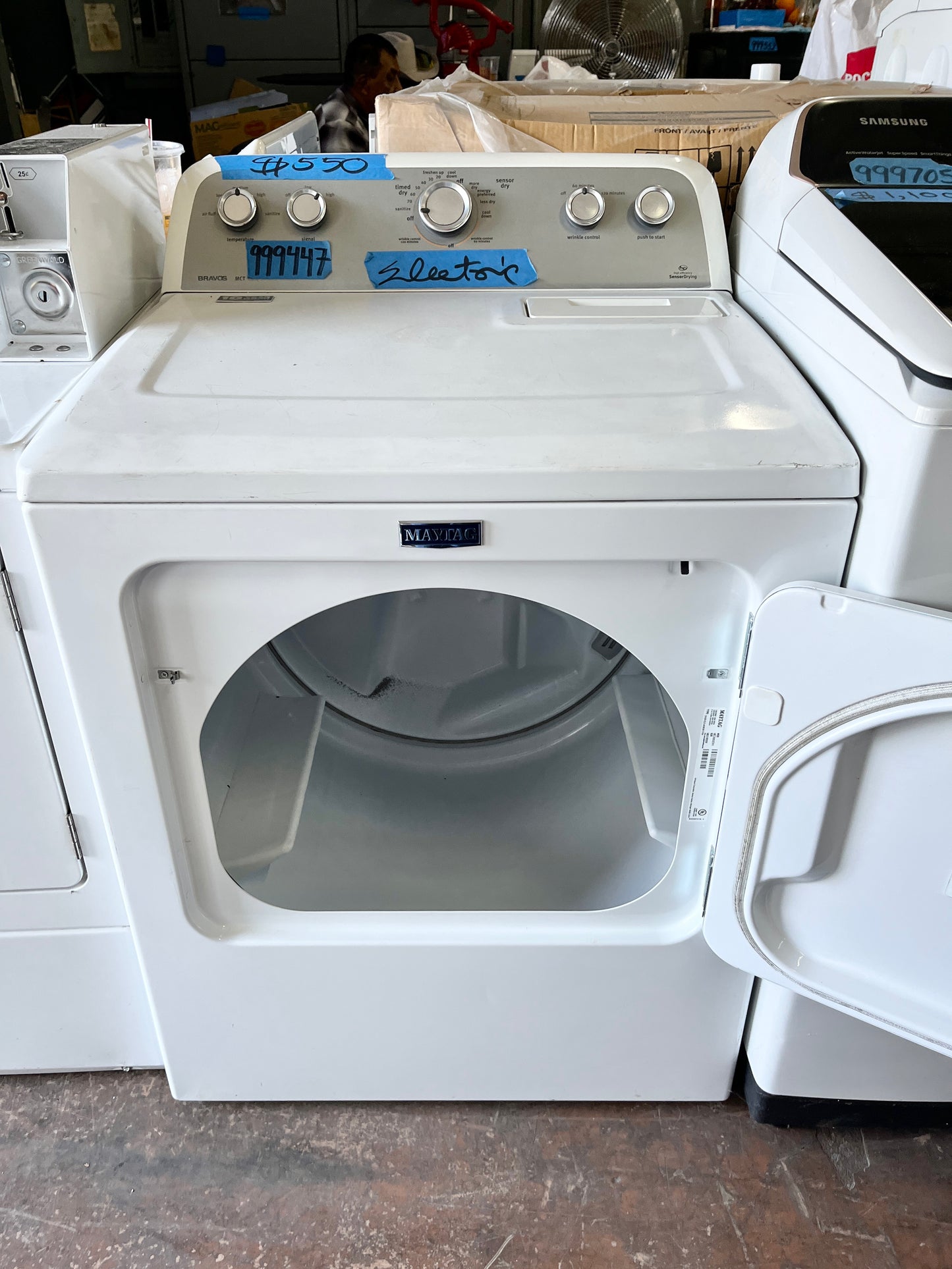 Maytag Electric Front Load Dryer , White , Used , MEDX655DW1, 999447