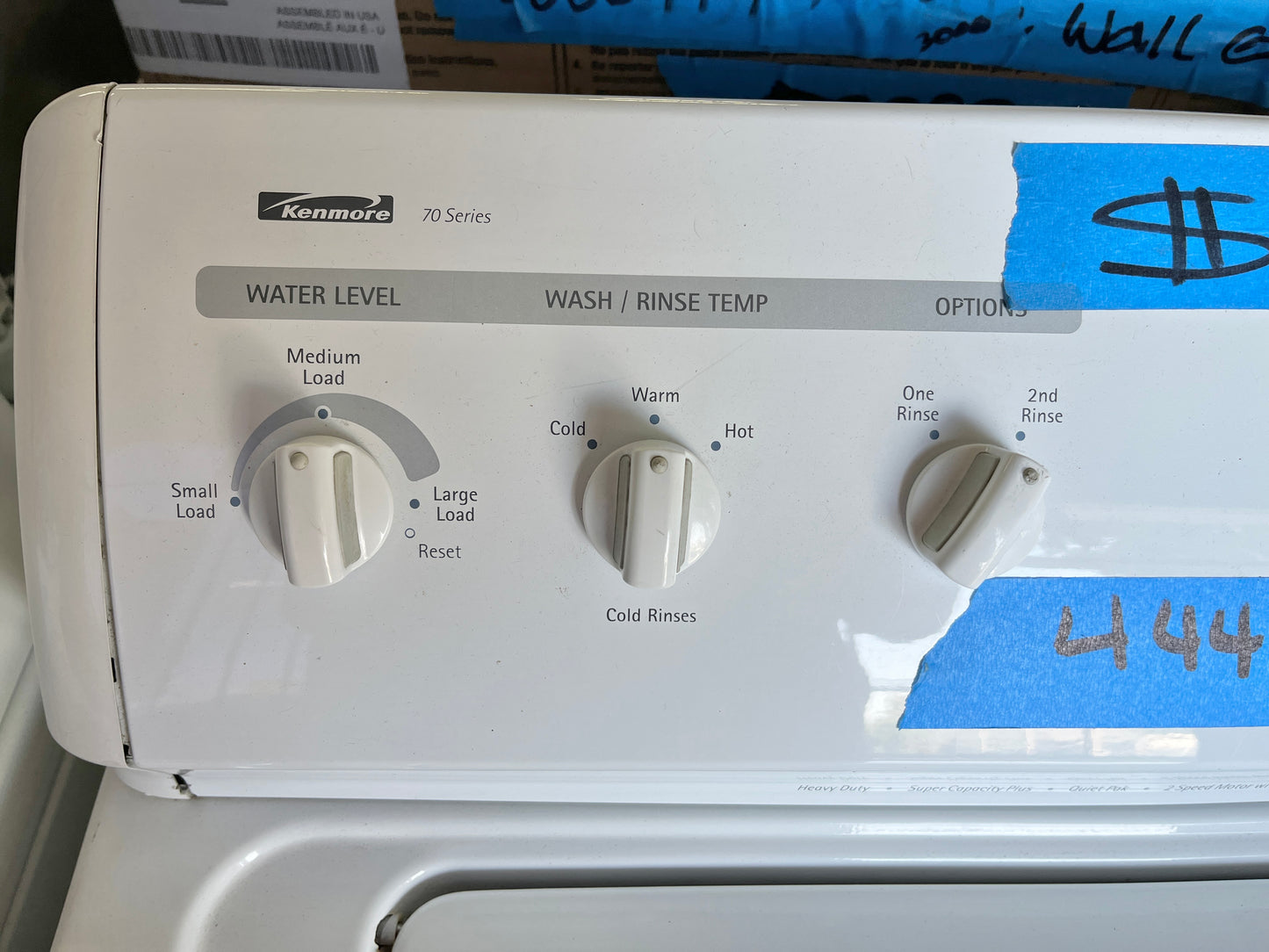 Kenmore 70 Series Top Load Heavy Duty Washer with Transmission , Non-HE, White , 444165