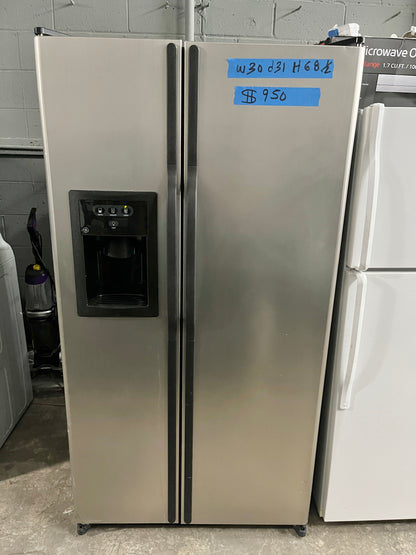 GE 36 Inch Side By Side Refrigerator with Water Ice Stainless Steel , GSL25JPEBS , 444169