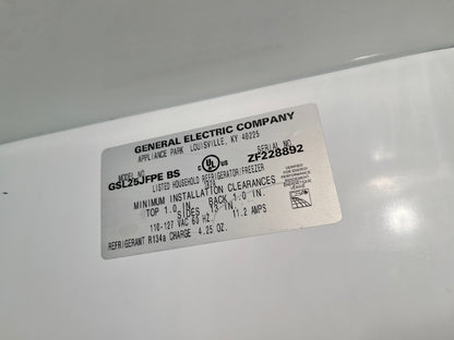 GE 36 Inch Side By Side Refrigerator with Water Ice Stainless Steel , GSL25JPEBS , 444169