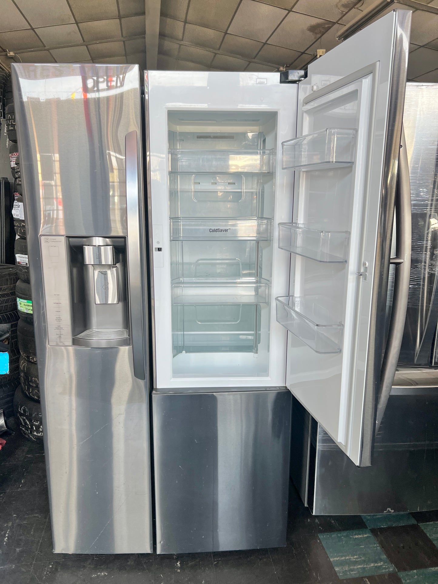 LG LSXS26366D 36 Inch Side by Side Refrigerator Black Stainless Steel , Door in Door , 131315