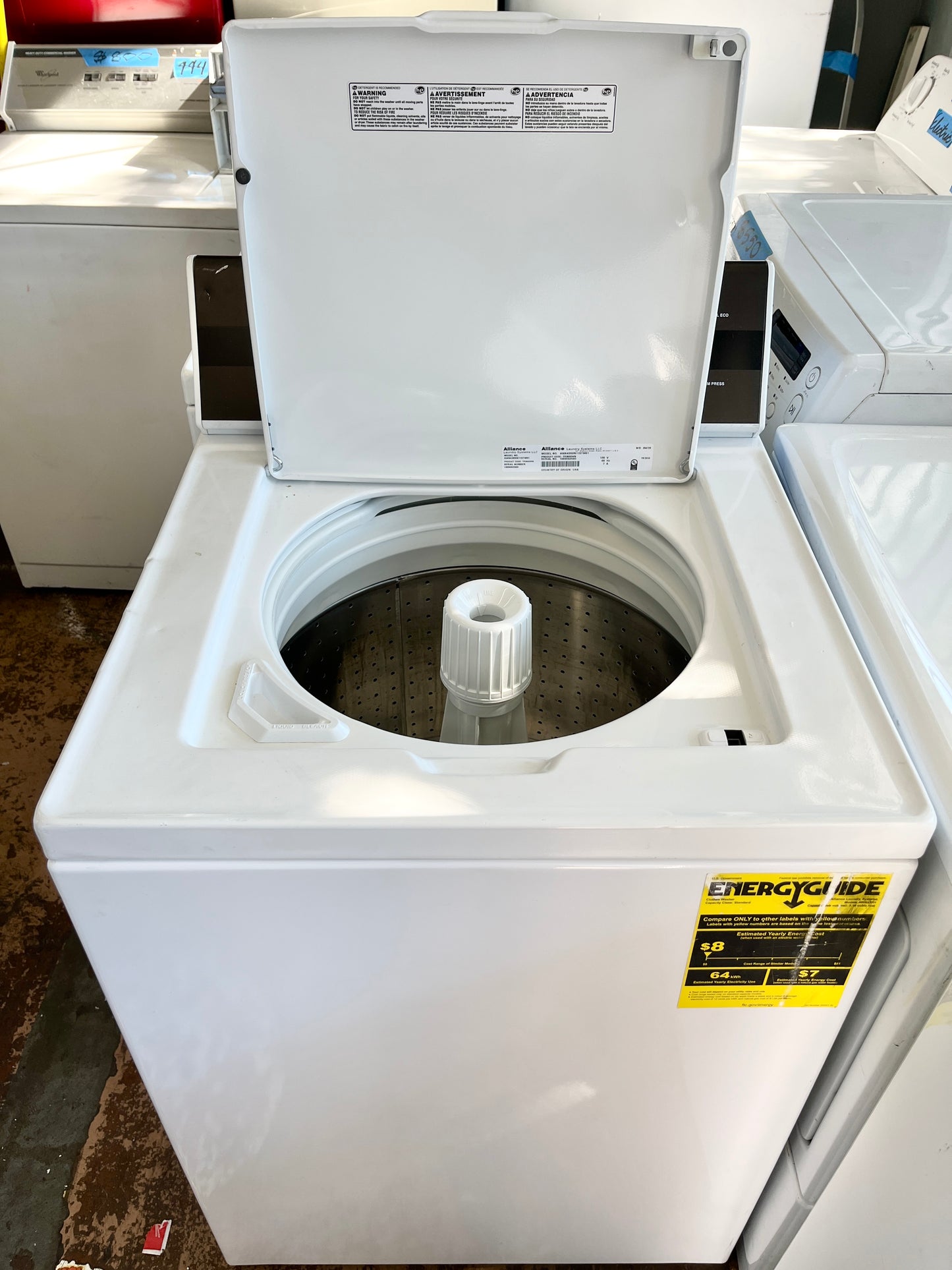 Speed Queen Commercial Top Load Washer Heavy Duty , White , AWN43RSN115TW01 , 444174